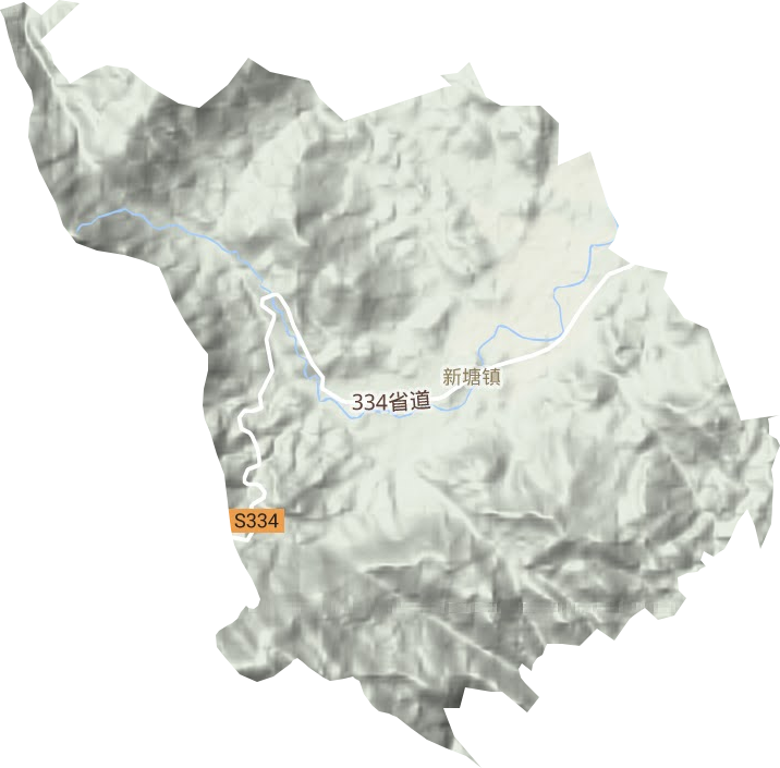 新塘镇地形图