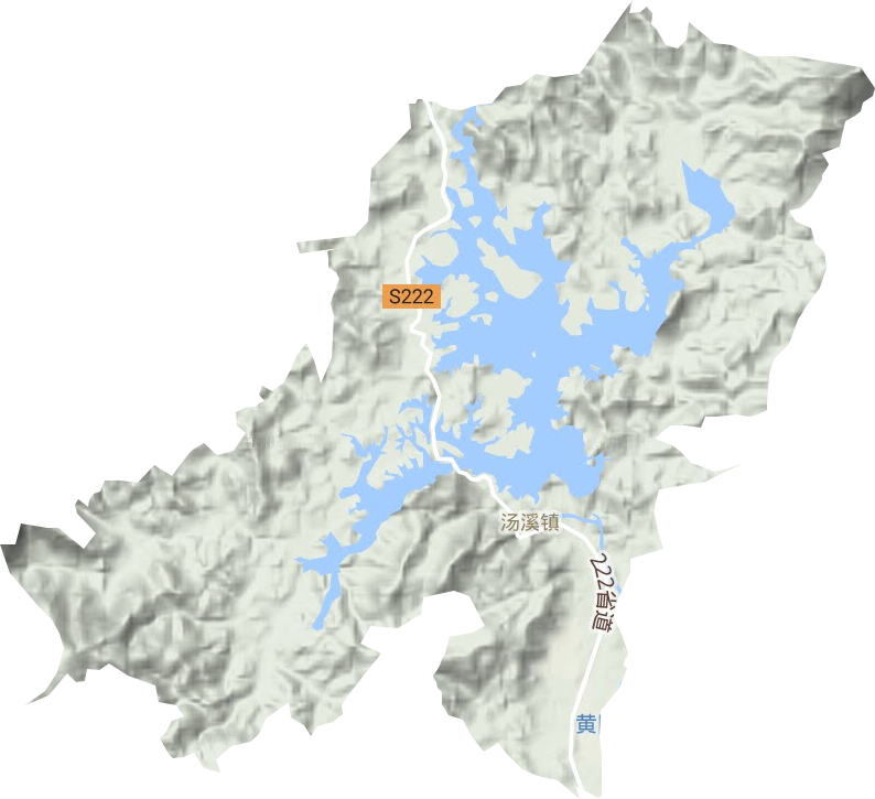 汤溪镇地形图