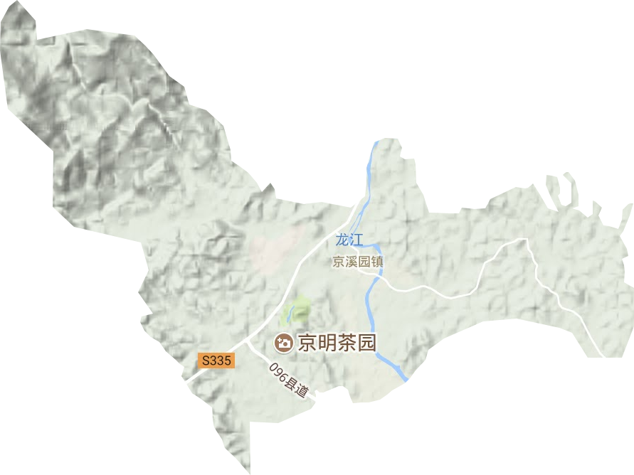 京溪园镇地形图