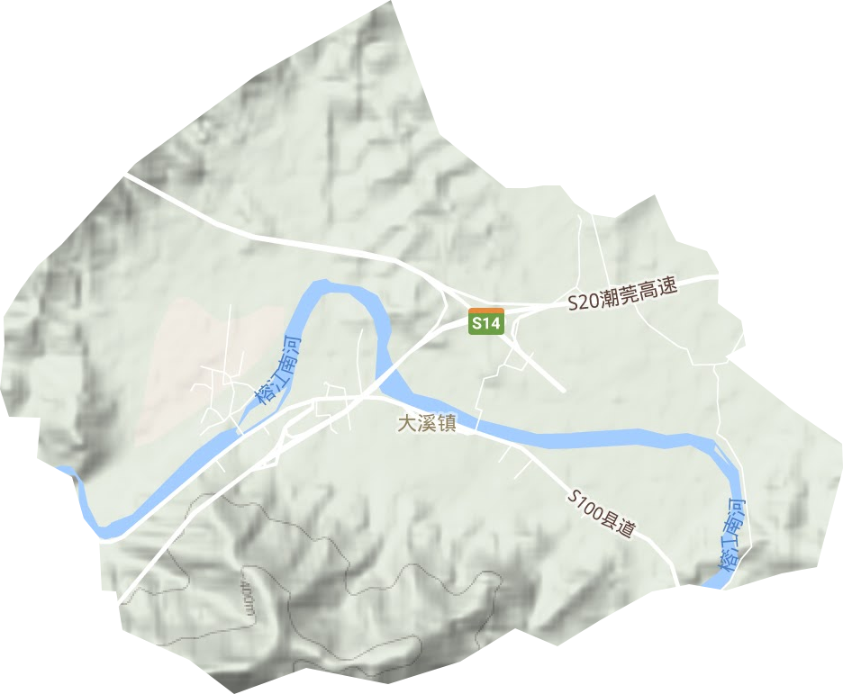 大溪镇地形图