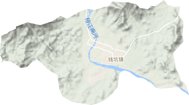 钱坑镇地形图
