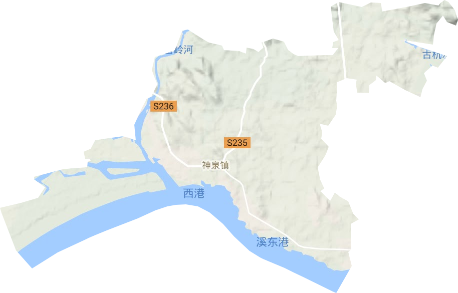 神泉镇地形图
