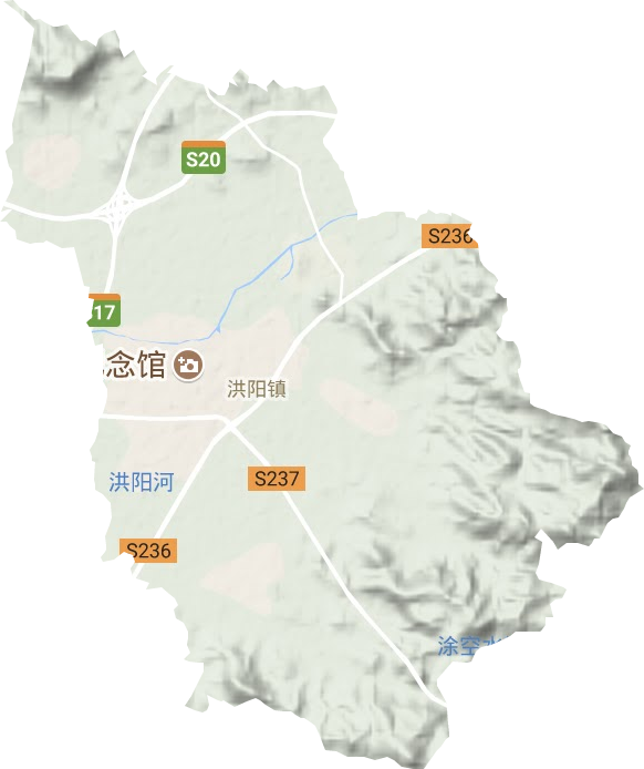 洪阳镇地形图