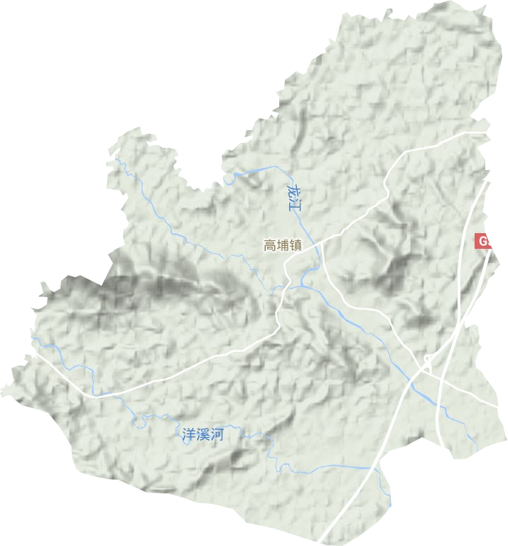 高埔镇地形图