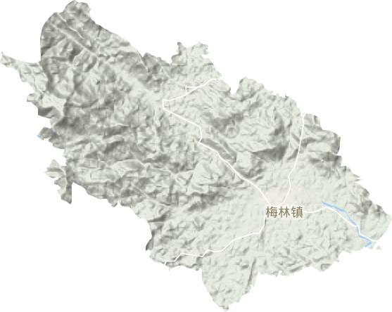 梅林镇地形图