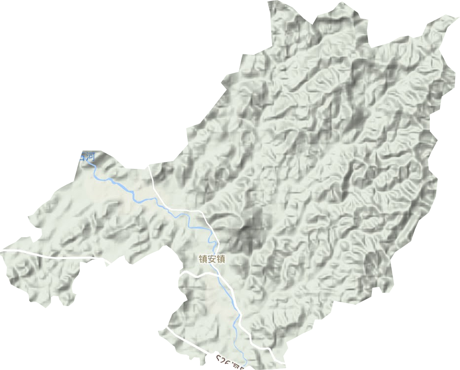 镇安镇地形图