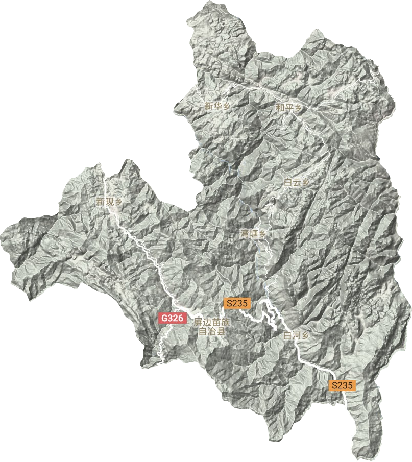 屏边苗族自治县地形图