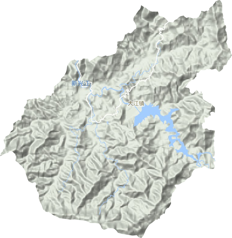 大江镇地形图
