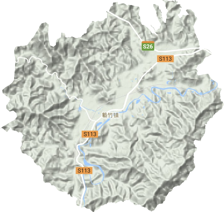 簕竹镇地形图