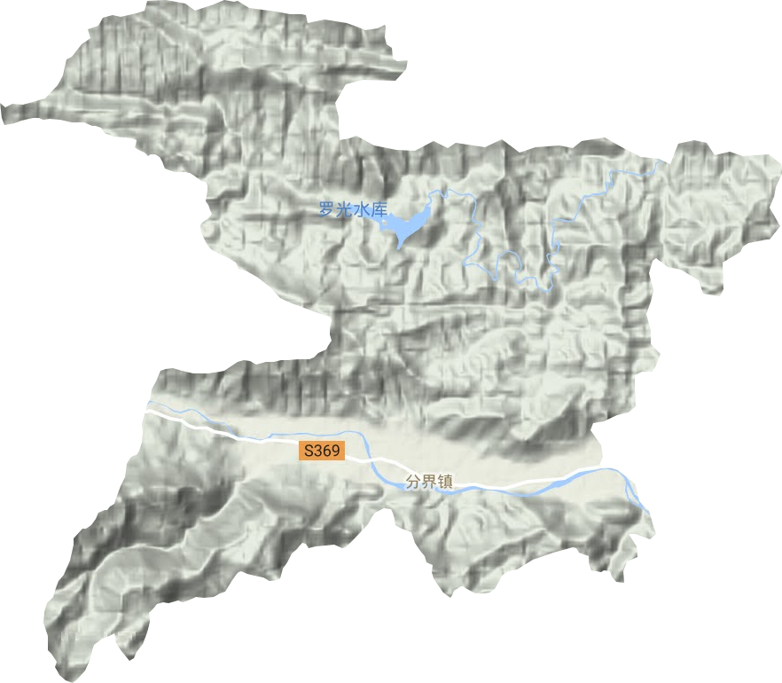 分界镇地形图
