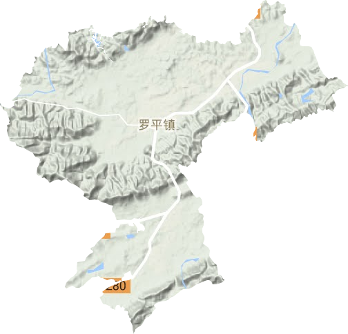 罗平镇地形图