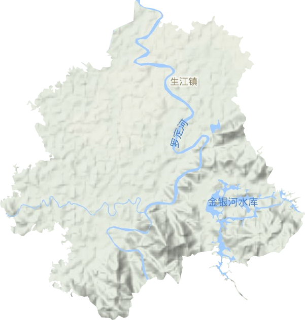 生江镇地形图