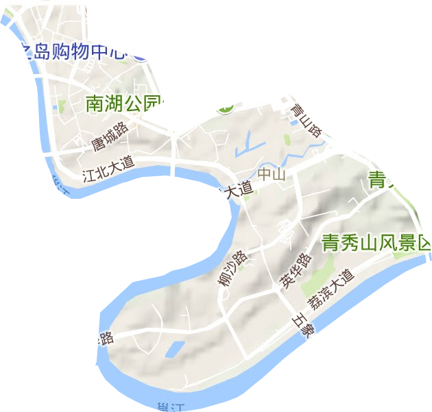中山街道地形图