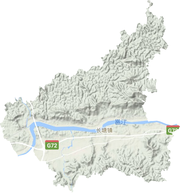 长塘镇地形图