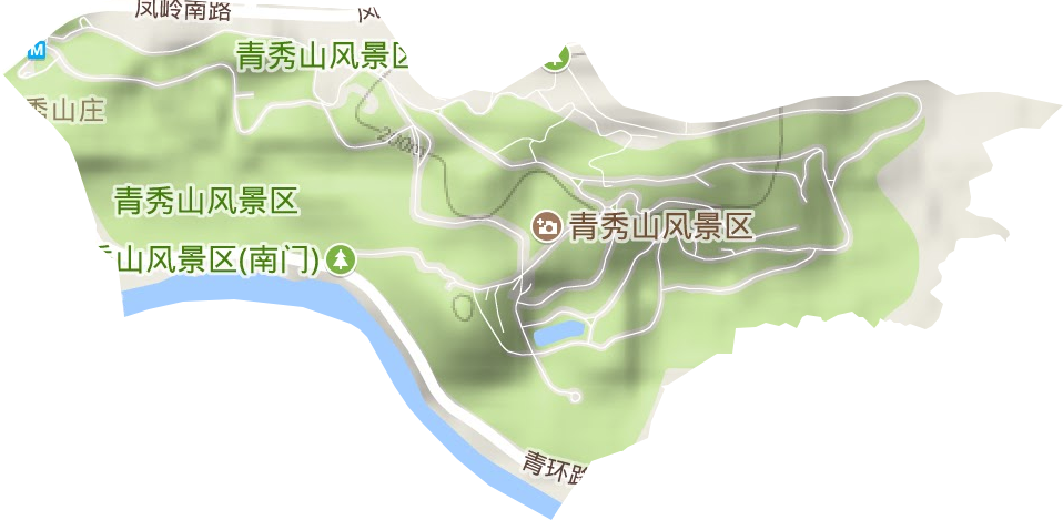 青秀山管理委员会地形图