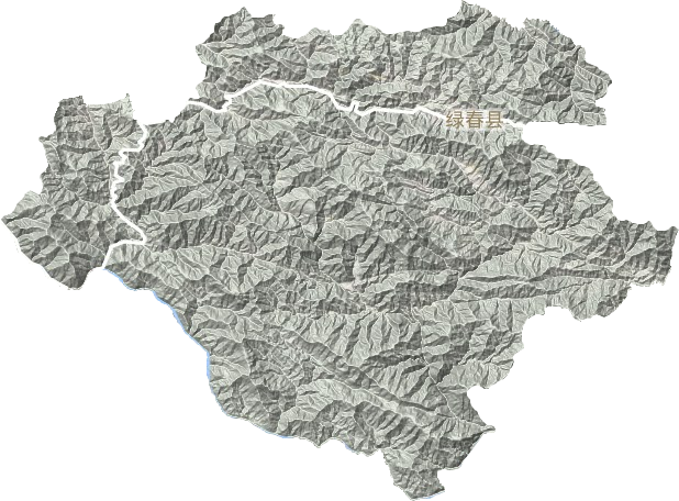 绿春县地形图