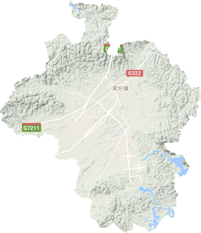 吴圩镇地形图