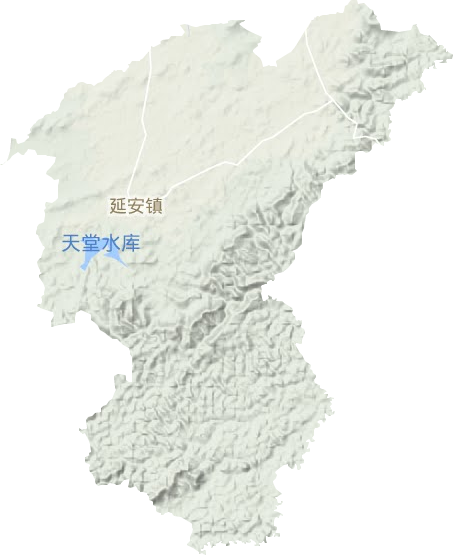 延安镇地形图