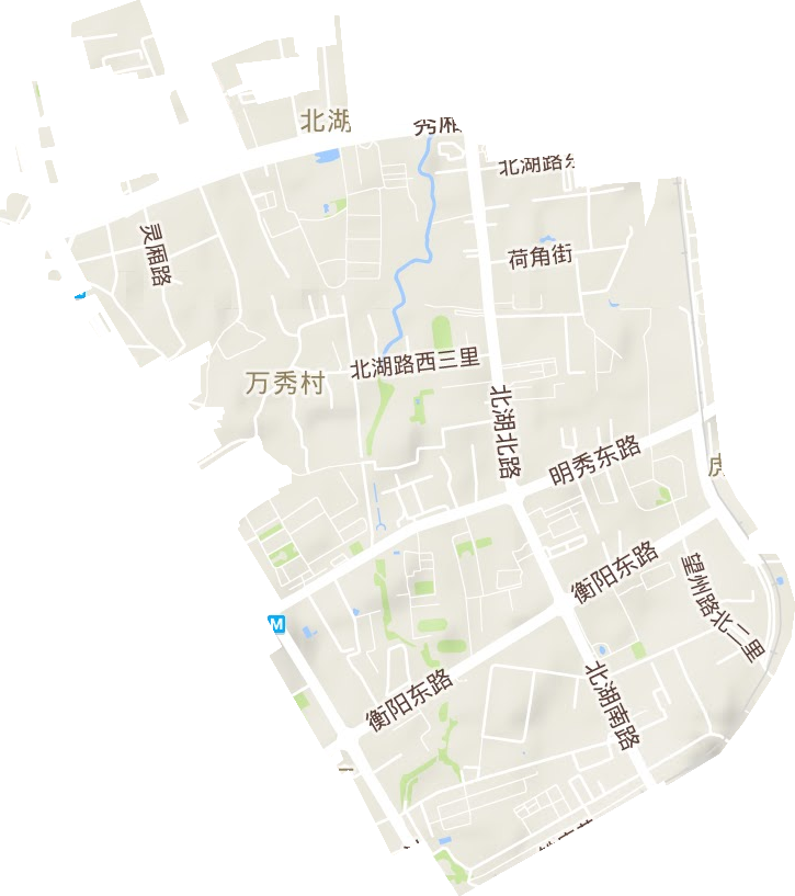 北湖街道地形图