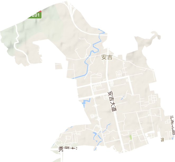 安吉街道地形图
