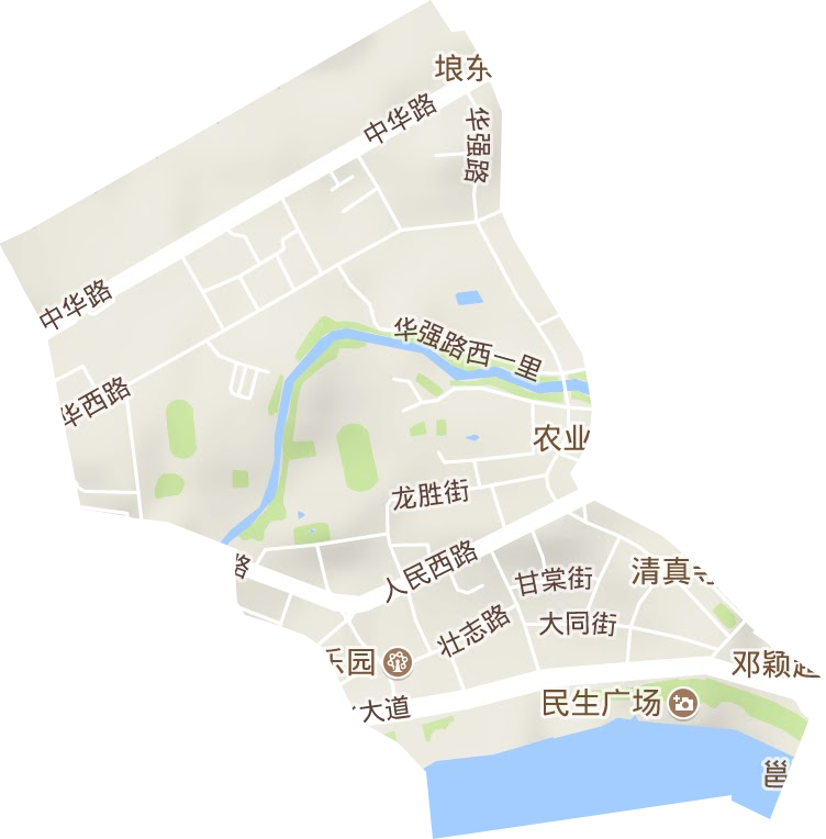 华强街道地形图
