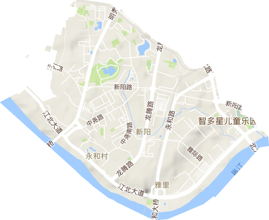 新阳街道地形图