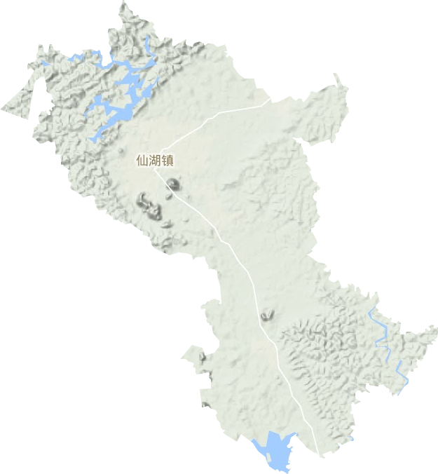 仙湖镇地形图