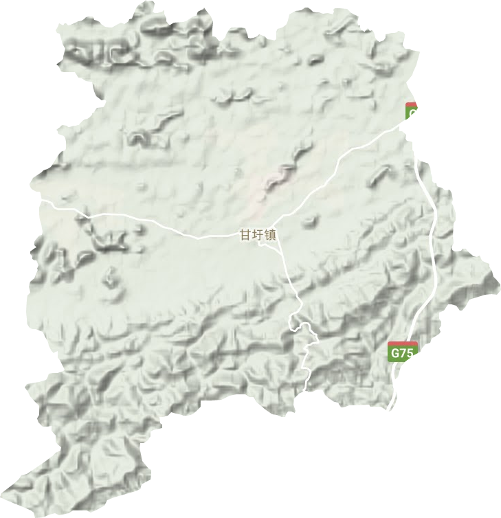 甘圩镇地形图