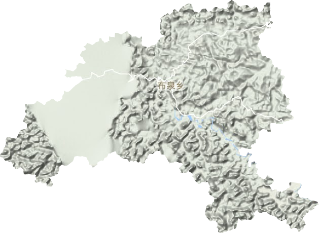 布泉乡地形图