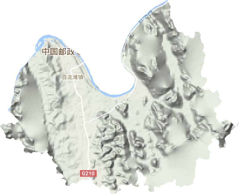 百龙滩镇地形图