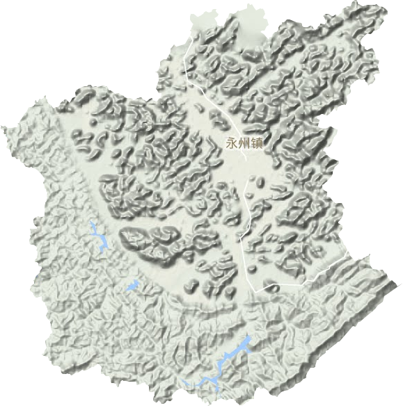 永州镇地形图