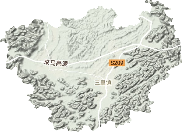 三里镇地形图