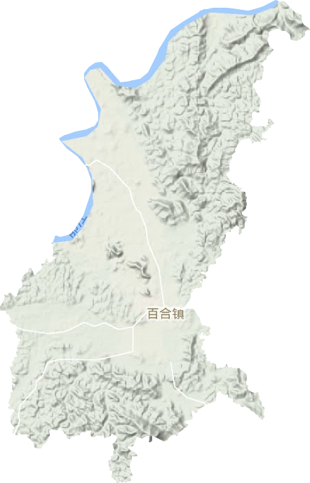 百合镇地形图