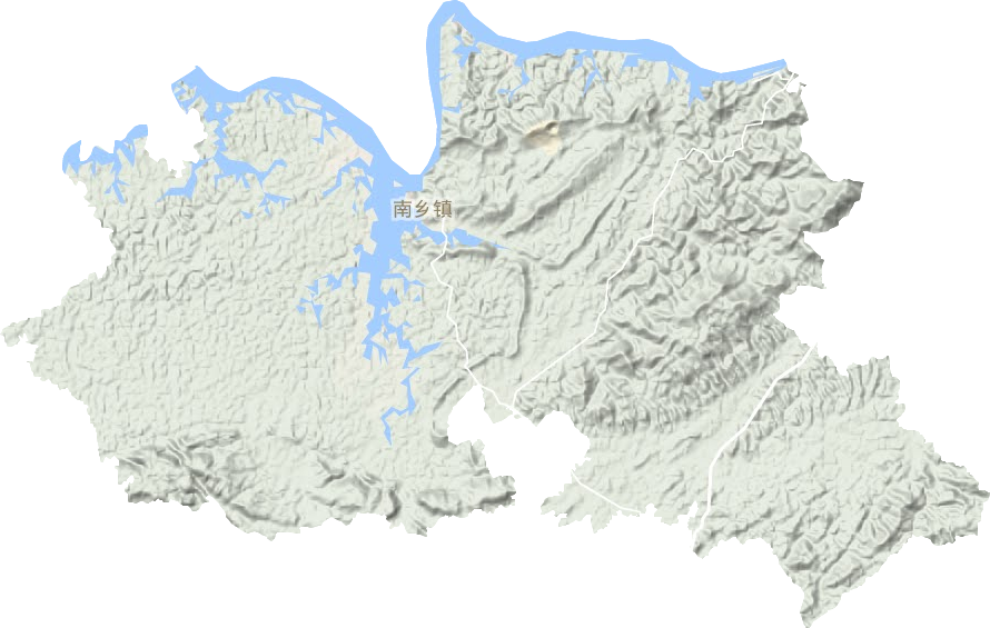 南乡镇地形图
