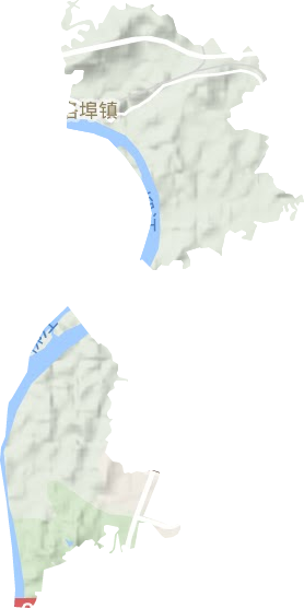 洛埠镇地形图