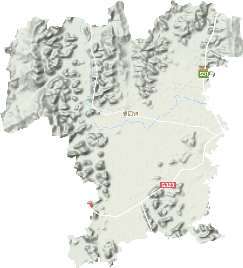 成团镇地形图