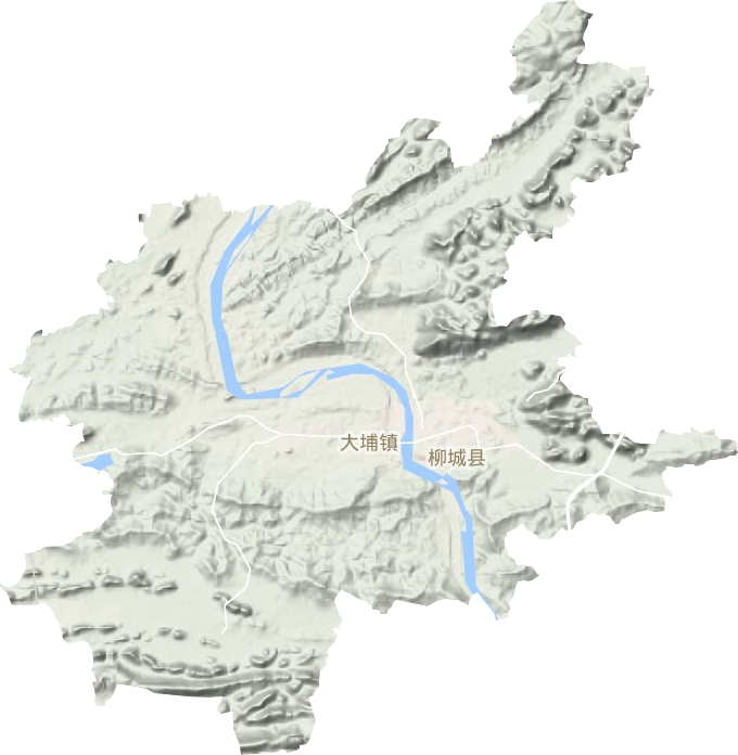 大埔镇地形图