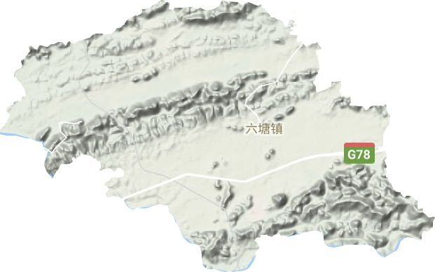 六塘镇地形图