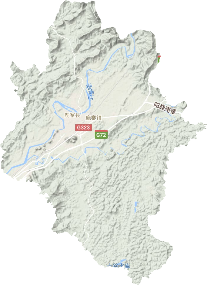 鹿寨镇地形图