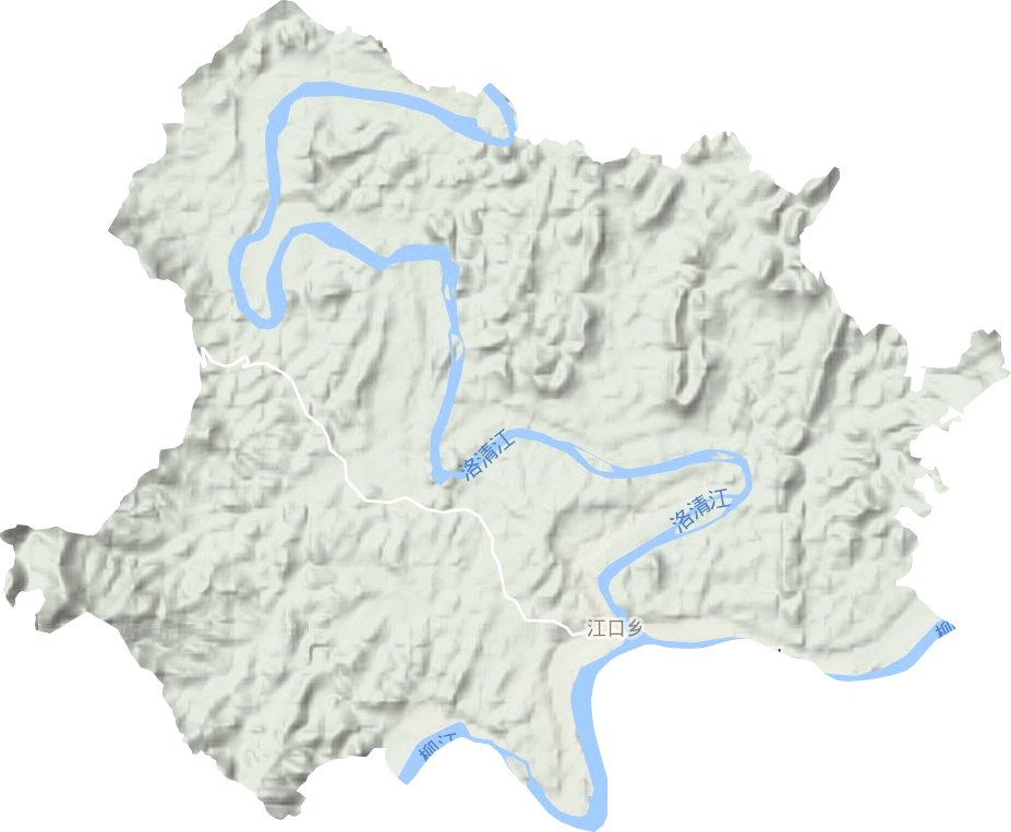 江口乡地形图