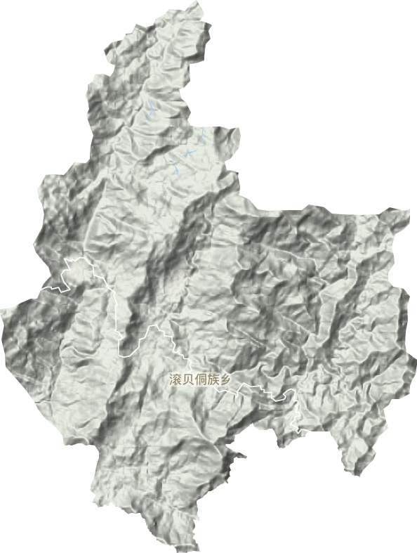 滚贝侗族乡地形图