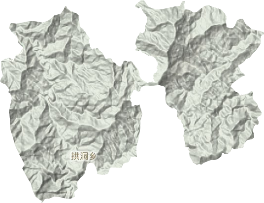 拱洞乡地形图