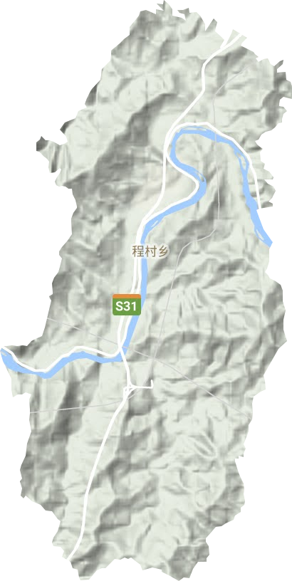 程村乡地形图
