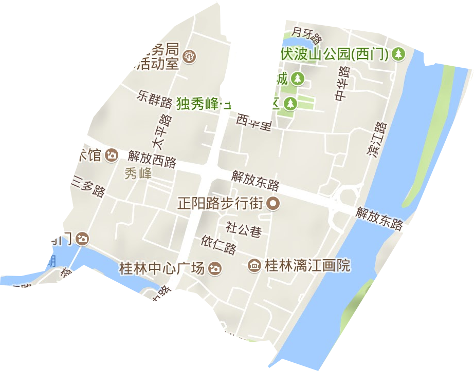 秀峰街道地形图