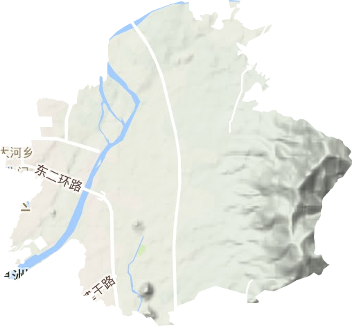 大河乡地形图