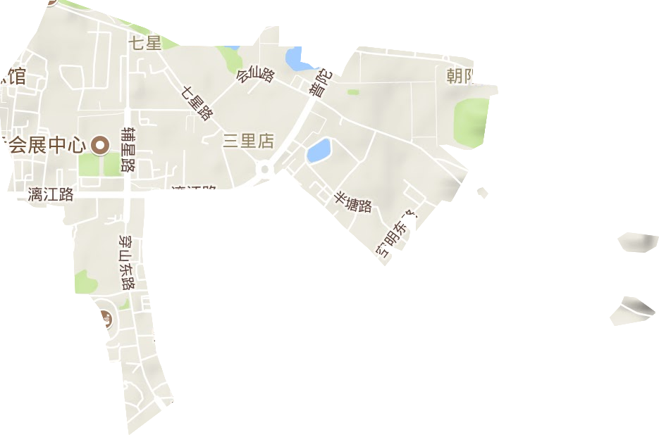 七星区街道地形图