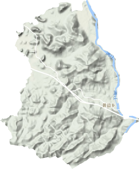 普益乡地形图