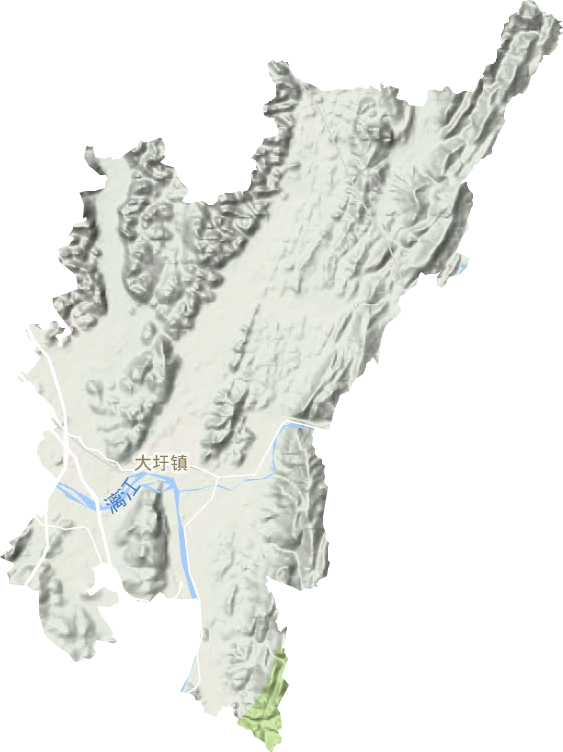 大圩镇地形图