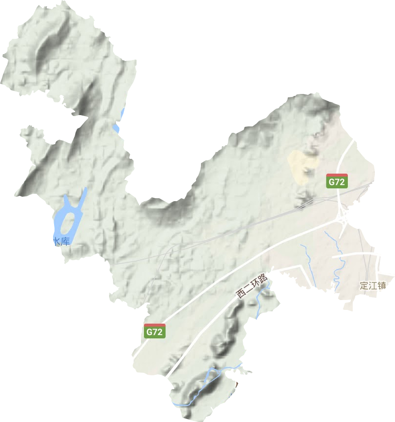定江镇地形图