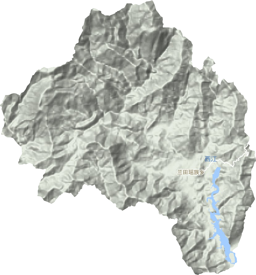 兰田瑶族乡地形图